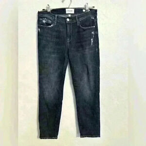 Frame Le Garçon Crop Jeans in Destroyed Denim Size 26